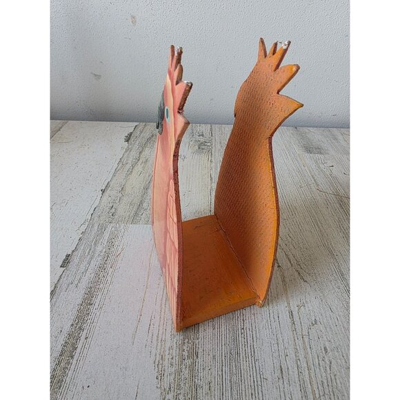 Vintage wooden parakeet letter paper napkin holder bird unique parrot macaw - Picture 2 of 8
